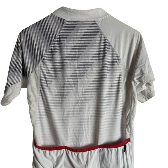 Performance Bicycle Ultra White Red Cycling Jersey Short Sleeve Zip Up Shirt M - Picture 6 of 10